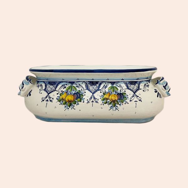 FR211D55 - Vasca castagna dec. fruttina l. 55cm. x 17h. x 22largh.